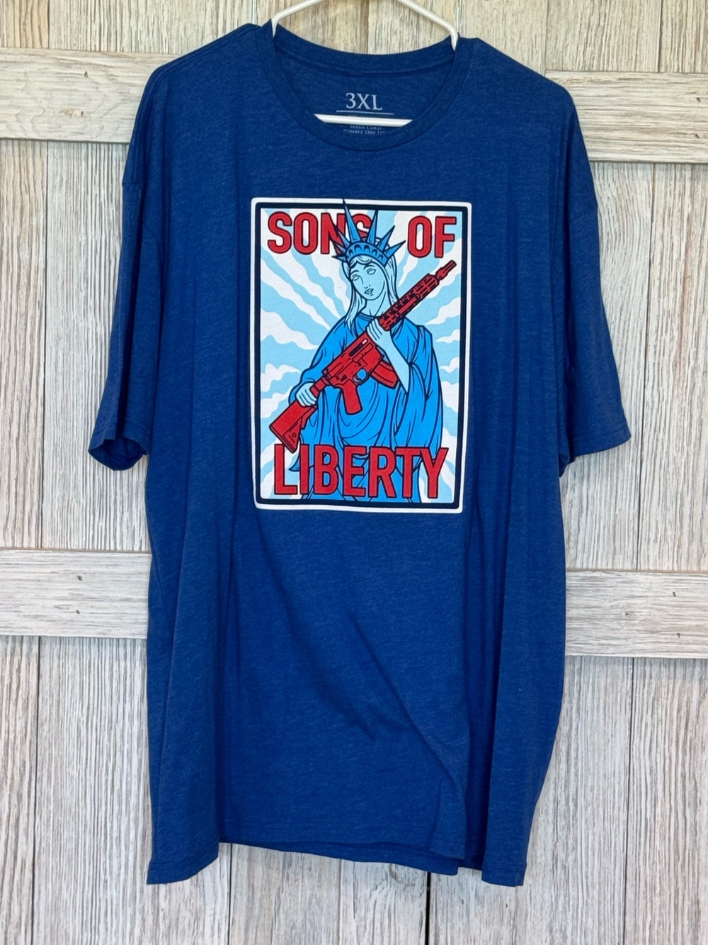 Sons of Liberty Men's Royal Blue Patriotic Graphic Tee sz 3XL